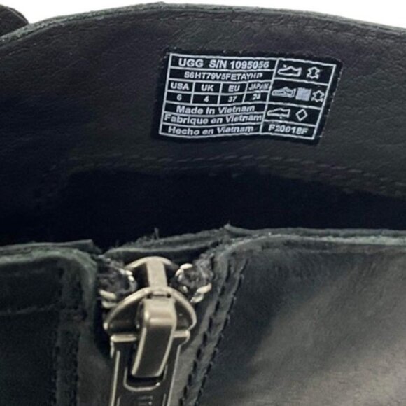 UGG Bandara Size 6 Leather Tall Knee High Heeled Boot Fall Casual Comfort Zipper - Picture 5 of 11